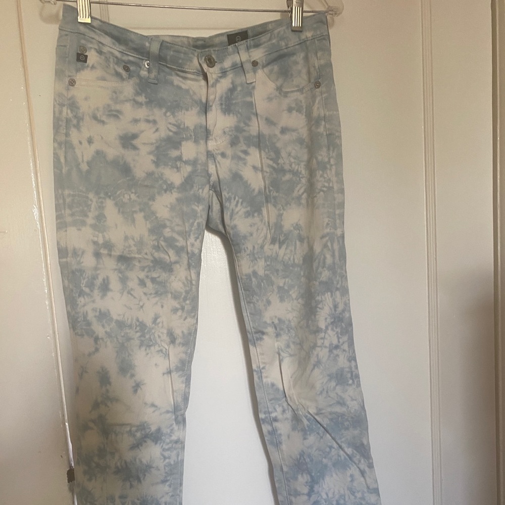 AG Stilt Cigarette Jeans in tye dye